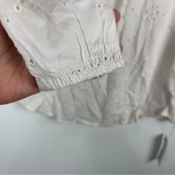 NEW Sonoma Eyelet Long Sleeve Peasant Top Size PS Petite Small - Picture 4 of 8